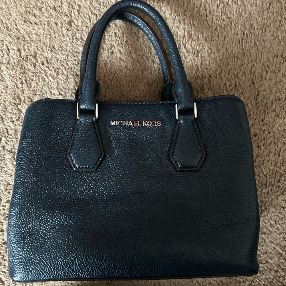 Michael Kors Navy Satchel Bag